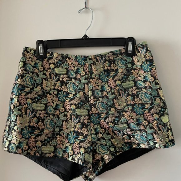 Gold Turquoise Patterned Shorts - Picture 2 of 6